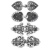 4 PCS Vintage Sweater Swirl Cape Cloak Clips for Dress Retro Cardigan Shawl