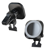 15W Snap-On Wireless Car Phone Charger Mount Compatible with iPhone 12/13 Series