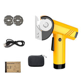 Cordless Electric Scissors with 2 Blades for Cardboard & Fabric Yellow