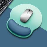 Ergonomic Mouse Pad and Keyboard Wrist Rest Set Anti-Slip Comfortable Office Desk Accessory Blue