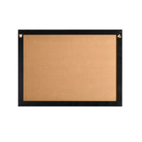 Wall Mounted Cork Board Blank Bulletin Board for Office Home and School Black