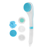 Electric Shower Scrubber Body Brush Rechargeable Bath Brush with Long Handle Blue