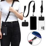Anti-lost Mobile Phone Lanyard Set Universal  Crossbody Hanging Strap Rope Black