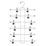 2PCS Saving Hanging Pants Hangers with 12 Clips and 360 Degrees Swivel Hook