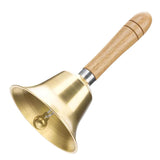 15cm Brass Hand Bell with Handle Clear Resonant Bell for Wedding Christmas Dinner Home Décor