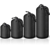 DSLR Camera Lens Pouch Case 4 Pack Compatible with Canon Nikon Sony Panasonic