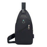 Crossbody Bag Casual Sling Bag Multi-Pocket Chest Bag Black