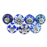 7Pcs Ceramic Cabinet Drawer Knobs – Cupboard Door Handles and Pulls for Furniture