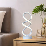 Modern LED Bedside Lamp Dimmable Table Light with USB White