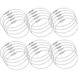 30 PCS Stainless Steel Wire Rope Keychain Key Ring Cable For Outdoor Hiking Sports