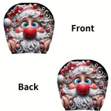 2 PCS Double Sided Christmas Auto Seat Headrest Covers Style 2