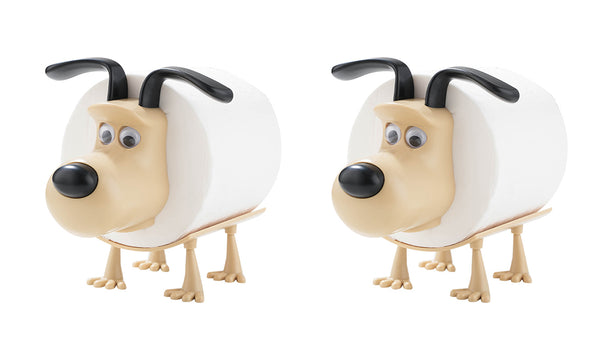2 PCS Dog Shaped Toilet Paper Holder – Fun Tissue Dispenser for Bathroom/Office