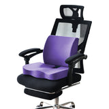 Memory Foam Seat Cushion and Lumbar Support Pillow for Office Chair Car Purple