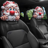 2 PCS Double Sided Christmas Auto Seat Headrest Covers Style 2