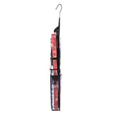 Double Sided Hanging Gift Wrap Organizer Wrapping Paper Bag Storage Black