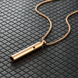 Meditation Necklace Triangle Cutout Necklace Stress Reducing Breathing Necklace Rose Gold