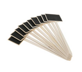 10-Pack Wooden Chalkboard Plant Labels