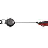 Dual Sided Golf Club Groove Cleaner Brush Tool with Retractable Carabiner - Red