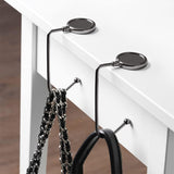 4 PCS 30mm Metal Straight Hooks for Christmas Stockings and Bags Black