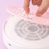 Nail Dust Collector Vacuum Fan for Nail Tech Quiet & Compact Dust Extractor White Pink