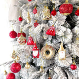 60 PCS Christmas Donut Santa Gnome Ball Hanging Ornament Set Style 1