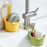 2Pcs Hanging Sink Strainer Basket Kitchen Sink Food Waste Filter with Fine Mesh Yellow