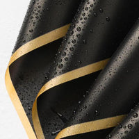 Set of 20 Sheets Flower Wrapping Paper Waterproof Floral Bouquet Packaging Paper for Wedding Birthday DIY Black Gold Edge