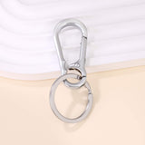 4 Pcs Metal Keychains Keyring Clip Holder Organizer for Home Car Keys Silver