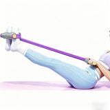 6-Tube Pedal Resistance Band with Handles Fitness Expander for Body Workouts Purple