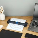 Bluetooth Wireless Thermal Printer Portable A4 Paper Inkless Printer for Home Office School Blackish Blue