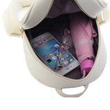 3 Pcs Set PU Bags Backpack Purse Sling Bag for Women Beige