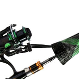 2Pcs Fishing Rod Socks with Elastic Strap Fishing Rod Sleeve - Green