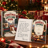Christmas Gift Card Book DIY Spiral Bound with Handwritten Note Pages Style 3
