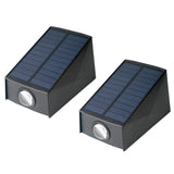 2Pcs Solar Wall Lights Outdoor Up and Down Sconce Lights for Garden Patio Garage Porch White