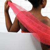2Pcs African Style Net Bath Sponge Quick-Drying Nylon Scrubbers Green and Pink