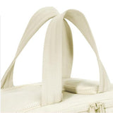 Travel Toiletry Bag Wide-open Makeup Bag Organizer with Handle Beige