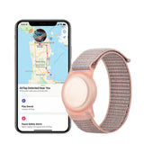 2PCS Protective Cover Wristband Nylon Air Tag Band Anti-lost for Airtag Beige