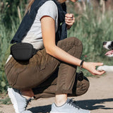 Upgrade Stronger Closure Dog Treat Pouch with Training Treat Bag Pouch Black