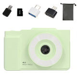 16X Zoom Digital Camera 180 Degree Flip Screen Autofocus Video Camera with 32G Memory Card Green