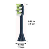 4Pcs Replacement Electric Toothbrush Heads with Dustproof Covers Compatible with Philips HY1100/1200/One Series Deep Blue