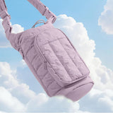 Water Bottle Holder Crossbody Bag with Strap Gym Accessories Purple