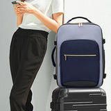 4Pcs Set Travel Luggage Bags 40L Backpack fits 17" Laptop with 3 Packing Cubes Navy