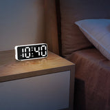 Small Digital Alarm Clock with 5 Dimmers & 5 Alarm Volumes White
