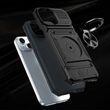 Wallet Card Slot Shockproof Protective Case Compatible With iPhone 17 and 18 Series Black