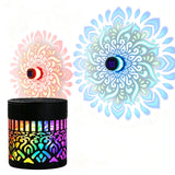 Solar Mandala Projection Wall Light Decorative for Yard Garden Post  Backyard Decor Style 2