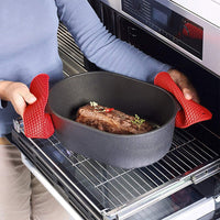 4Pcs Multipurpose Silicone Trivet Mats Heat Resistant Pot Holder Pads for Kitchen Red