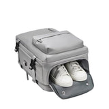 Expandable Travel Backpack Large Water-Resistant Carry on Backpack with Shoe Compartment Gray