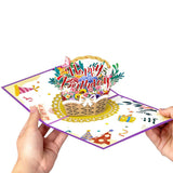 3D Pop-Up Happy Birthday Card with Envelope Unique Greeting Card Gift Style 3