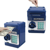Electronic ATM Piggy Bank with Password Lock for Coins – Money Saving Box Toy Gift Blue