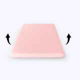 Soft Cooling Memory Foam Pillow Ultra Thin for Travel Home Office Light Pink